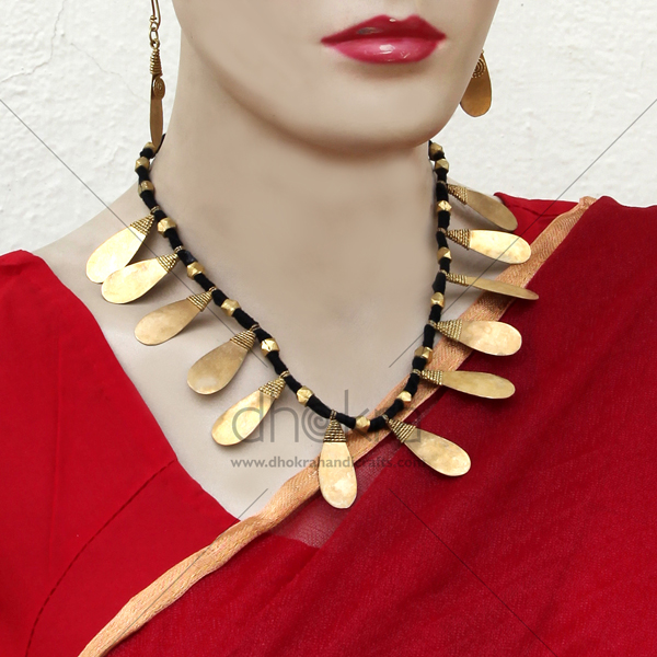 Dhokra Regal Droplets Avanti set | Dhokra Jewelry | Dhokra